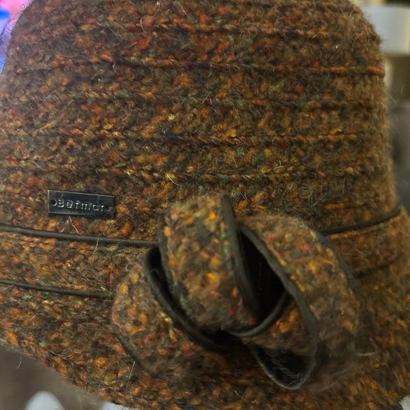 BETMAR NEW YORK HAT Weave Burnt Orange Brown Wool Blend Logo Design - Picture 3 of 12